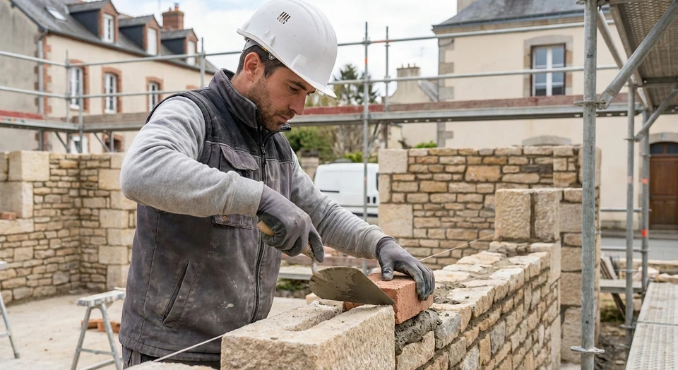 Portrait de l'équipe de construction sur place